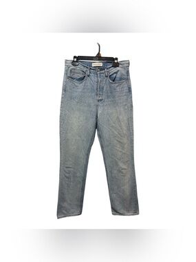 Denim Forum Washed Light Blue Straight Jeans 90s Grunge Slouchy Vintage Inspired
